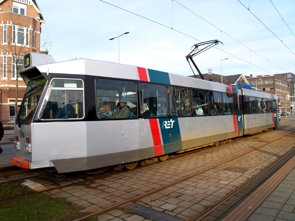 Rotterdam tram RET 746 pic2 Type ZGT-6 made by Düwag Düsseldorf