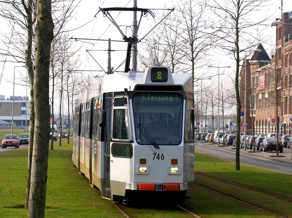 Rotterdam tram RET 746 pic1 Type ZGT-6 made by Düwag Düsseldorf