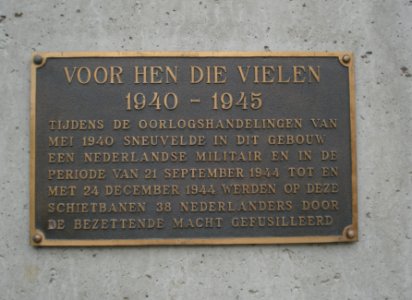 Rotterdam herinneringsplaquette 1940-1945