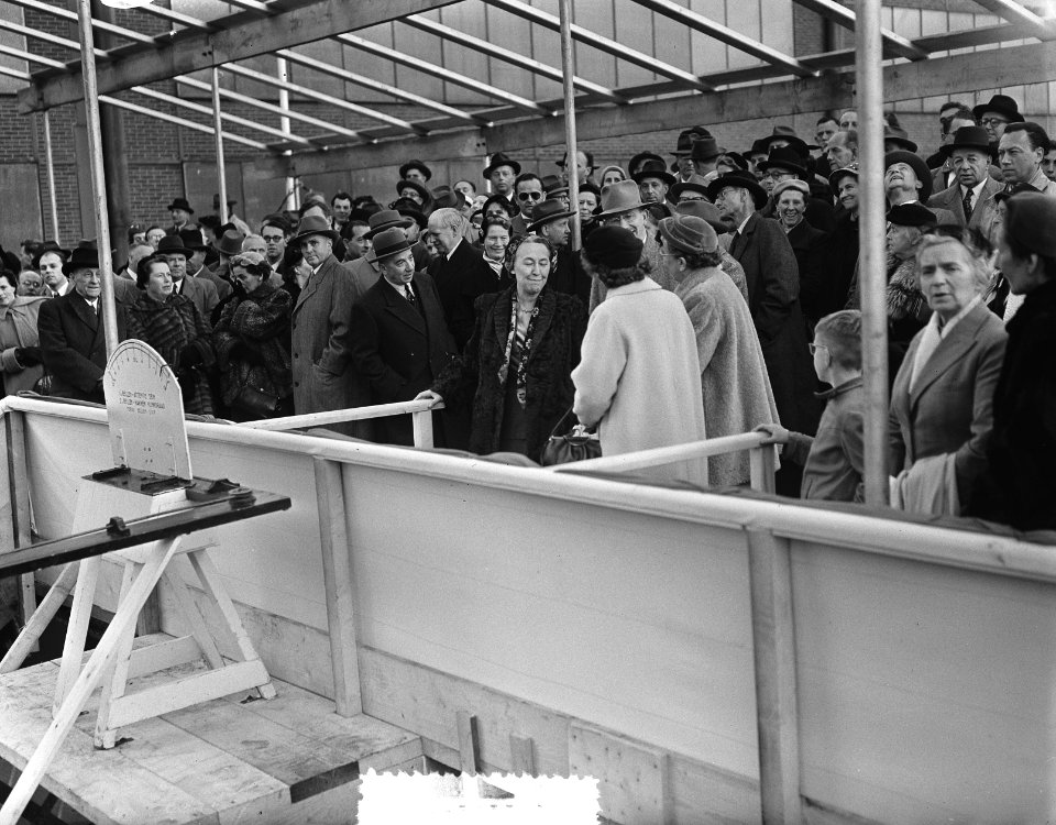 Rotterdamse Droogdokmij NV Rotterdam tewaterling turbin tankschap Kalydon voor, Bestanddeelnr 906-7806