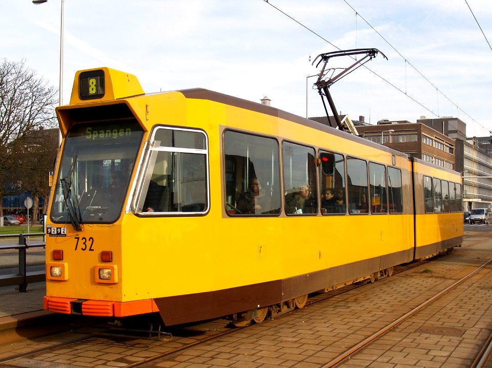 Rotterdam tram RET 732 pic2 Type ZGT-6 made by Düwag Düsseldorf