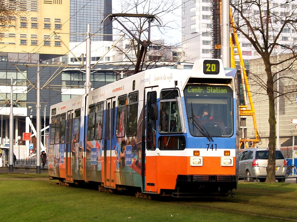 Rotterdam tram RET 741 pic2 Type ZGT-6 made by Düwag Düsseldorf