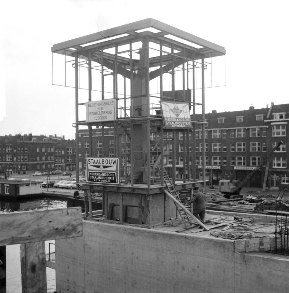 Rotterdam krijgt nieuwe brug, verbinding Blijdorp Schiedam het brugwachtershuisj, Bestanddeelnr 917-6522