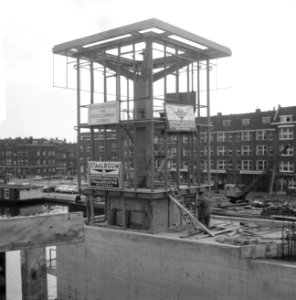 Rotterdam krijgt nieuwe brug, verbinding Blijdorp Schiedam het brugwachtershuisj, Bestanddeelnr 917-6522