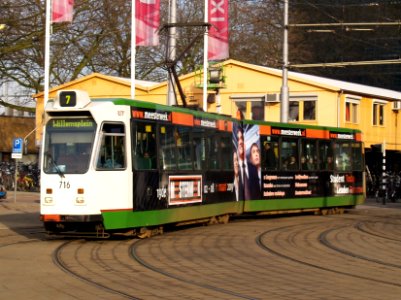 Rotterdam tram RET 716 pic1 Type ZGT-6 made by Düwag Düsseldorf