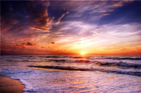 Sunset sea nature