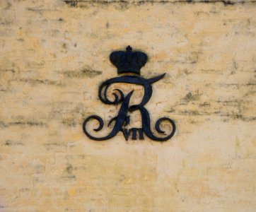 Royal monogram Frederik VII Nyborg Denmark photo