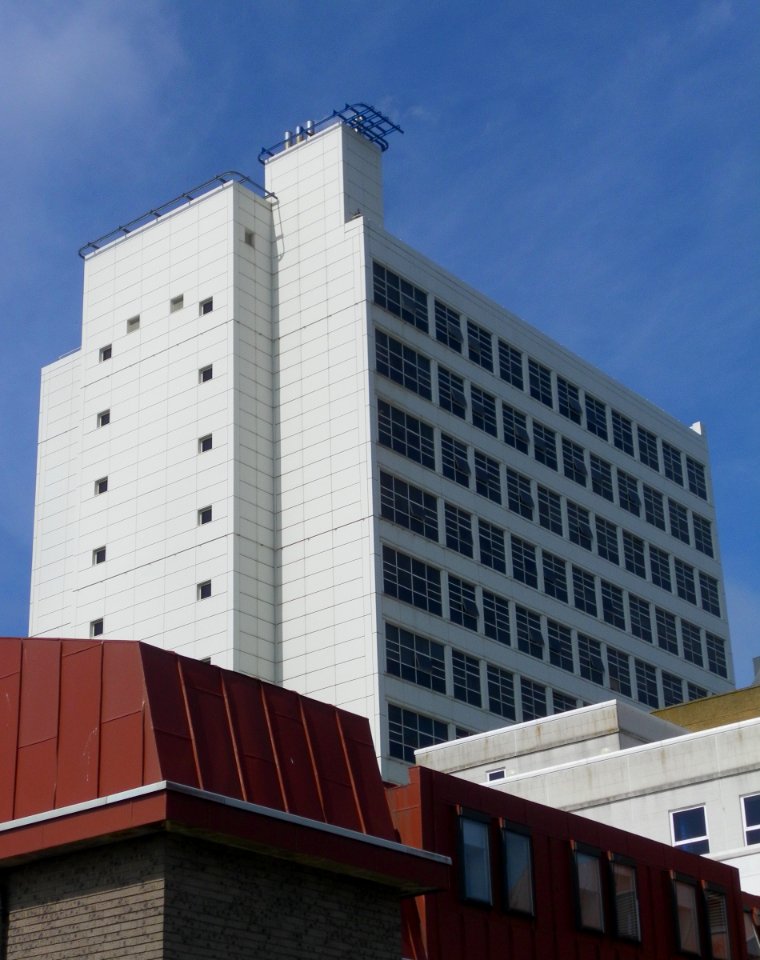 Royal Sussex County Hospital, Eastern Road, Kemptown, Brighton (Thomas Kemp Tower) (April 2013)