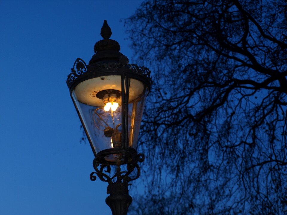 Lantern night vision landscape photo