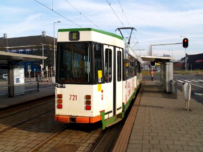 Rotterdam tram RET 721 Type ZGT-6 made by Düwag Düsseldorf