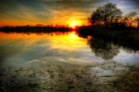 Nature lake mirroring