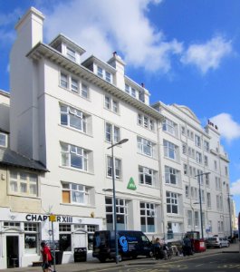 Royal York Buildings (Youth Hostel), Old Steine, Brighton (NHLE Code 1380677) (September 2015, seen from Pool Valley)