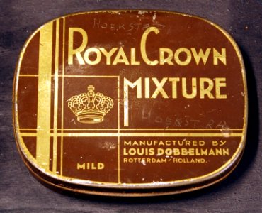 Royal Crown Mixture tobacco blikje, Louis Dobbelmann, Rotterdam pic1