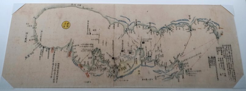 Route of Matthew Perry's squadron in Edo Bay, 1853 AD - Edo-Tokyo Museum - Sumida, Tokyo, Japan - DSC06893