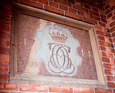 Royal monogram of Christian VI of Denmark in Skaelskor