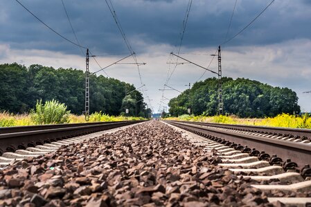 Railway tracks railroad tracks landscape photo