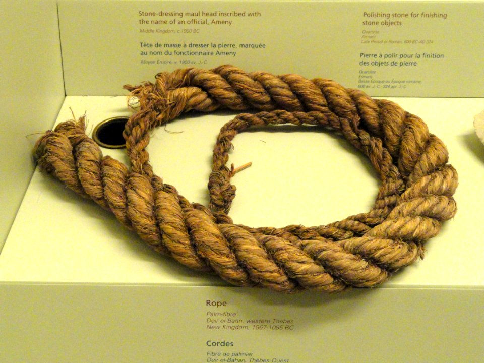 Rope of palm fiber, Deir el-Bahri, western Thebes, Egypt, New Kingdom, 1567-1085 BC - Royal Ontario Museum - DSC09719