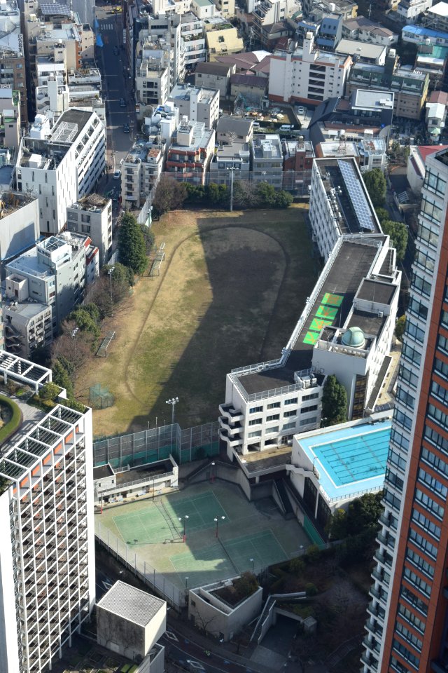 Roppongi High School, from Mori Tower