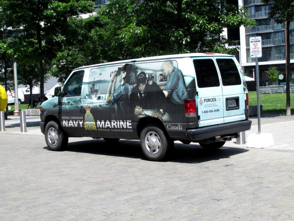 Royal Canadian Navy van at Corus Quay