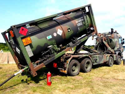 Royal Dutch Army SCANIA truck with Petrol bowser container, pic2 photo