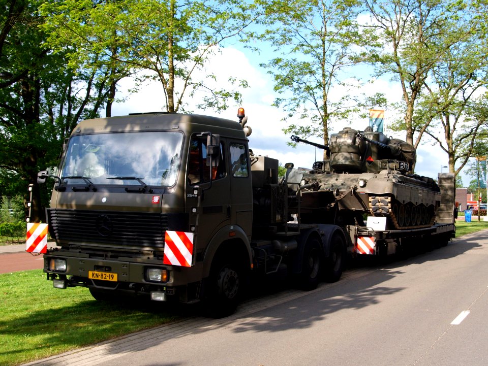 Royal Dutch Army Mercedes with trailer and Gepard