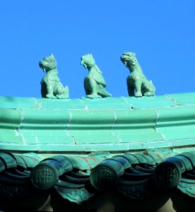 Roof ornaments, Kuan Yin Temple, Honolulu, Hawaii