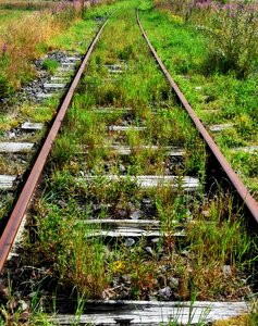 Track bed railroad tracks railway photo