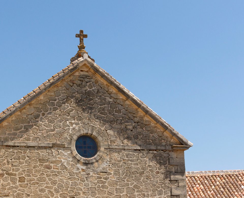 Roof cross church Encarnacion, Alhama de Granada, Andalusia, Spain