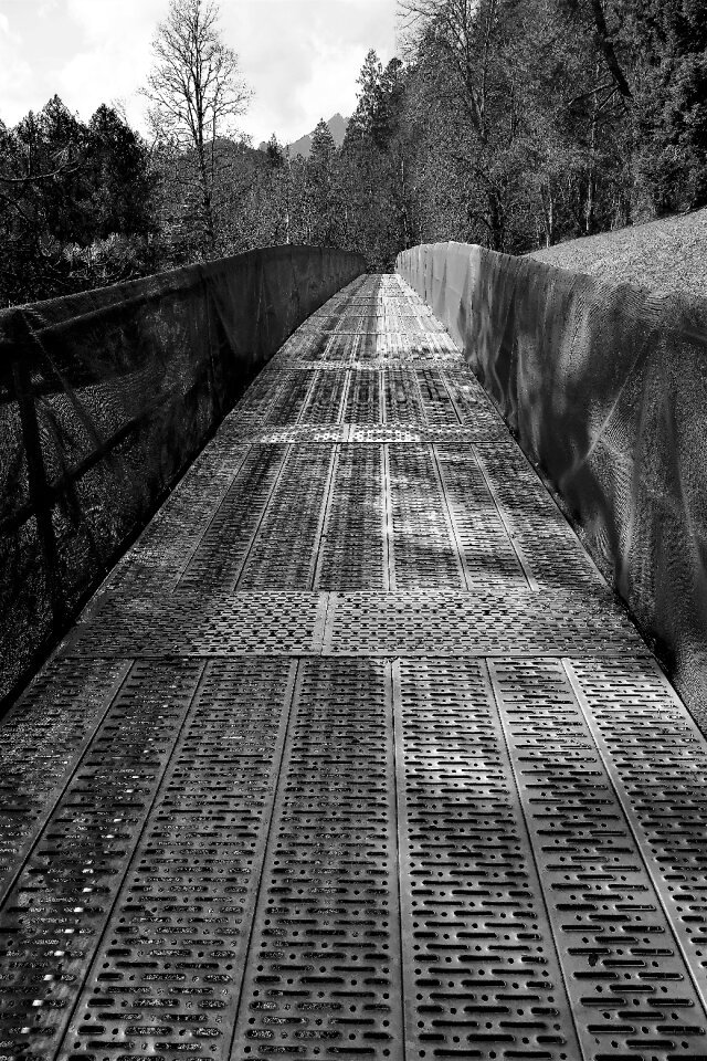 Steel bridge bridge construction away
