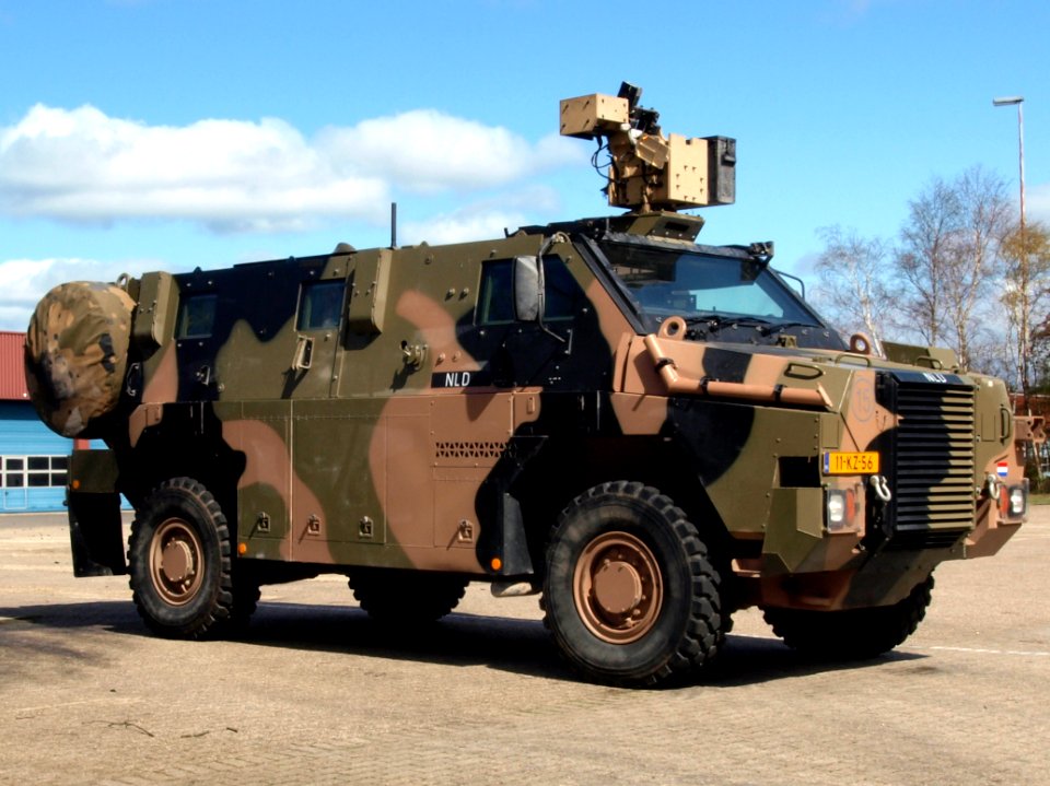 Royal Netherlands Army Bushmaster APV, VAU 12kN 4X4 ADI-THALES Bushmaster NLD at Amersfoort, The Netherlands. pic1