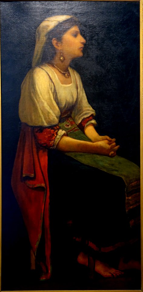Roman Girl by William Morris Hunt, c. 1867, oil on canvas - Bennington Museum - Bennington, VT - DSC08512
