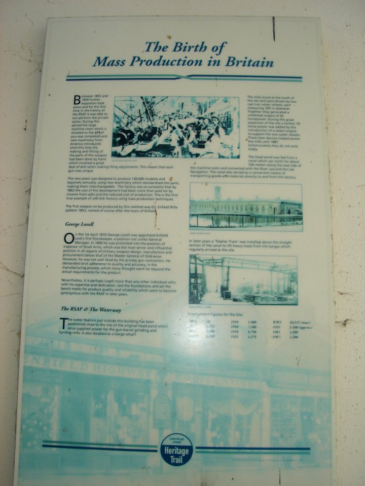 Royal Small Arms Factory Interpretation Board