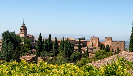 Roofs Alhambra from Generalife Granada Spain