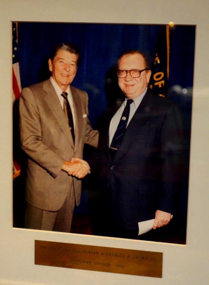 Ronald Reagan and Charles B. Brown, III - Bayernhof Museum - DSC06348