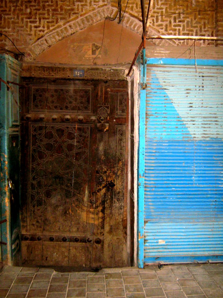 Roofed Bazaar of Nishapur (Bazaar e Sarpushideh-souq)- wooden door 03