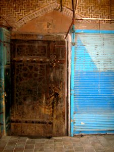 Roofed Bazaar of Nishapur (Bazaar e Sarpushideh-souq)- wooden door 03
