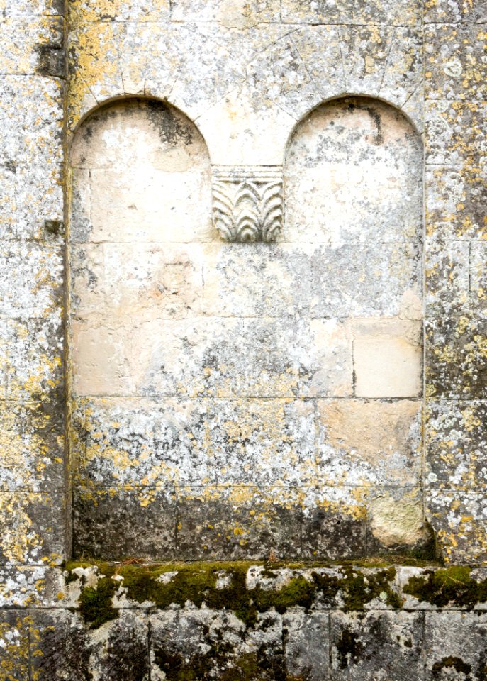 Romanesque detail Church Saint Sulpitius Marignac Charente Maritime
