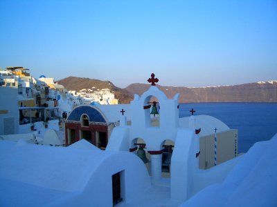Roofs in Santorin photo