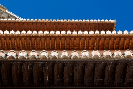 Roofs, Patio de los Leones, Alhambra, Granada, Spain