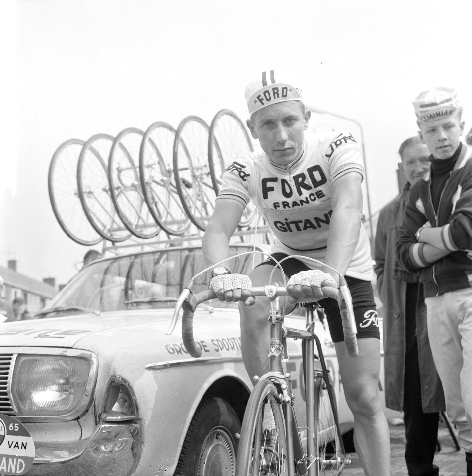 Ronde van Nederland, start te Amstelveen, Jacques Anquet (kop), Bestanddeelnr 917-7573
