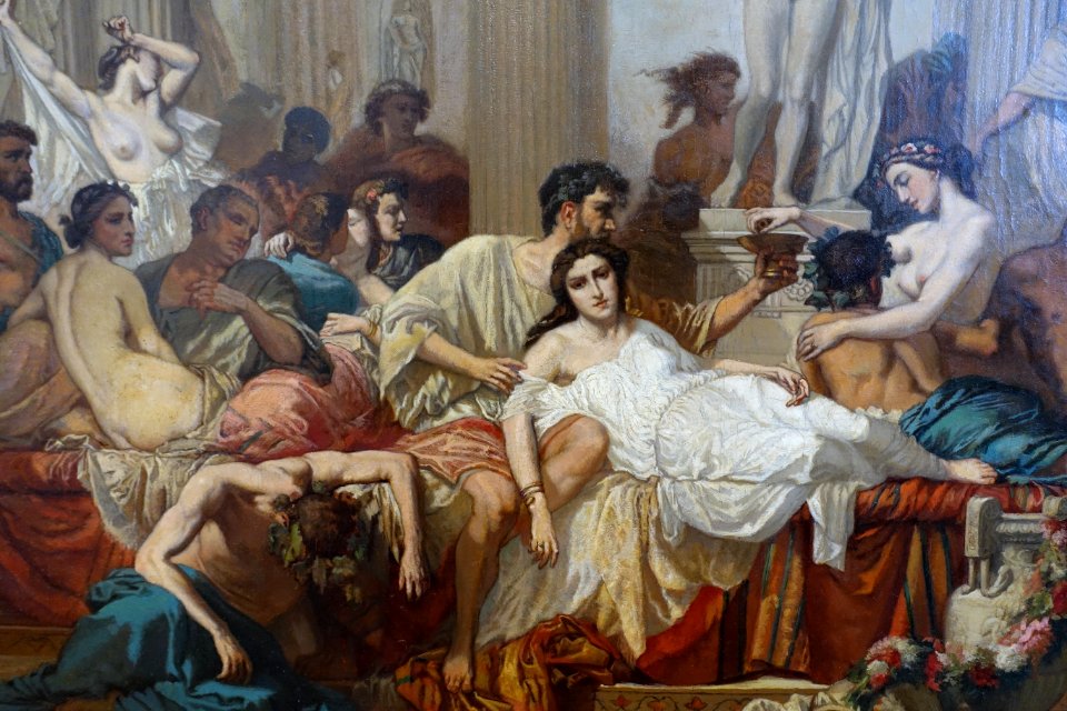Romans of the Decadence, by Thomas Couture, detail, 1847, oil on canvas - Fogg Art Museum, Harvard University - DSC01487