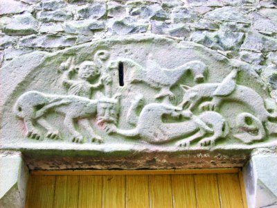 Romanesque tympanum, St Michael, Stoney Stanton 2