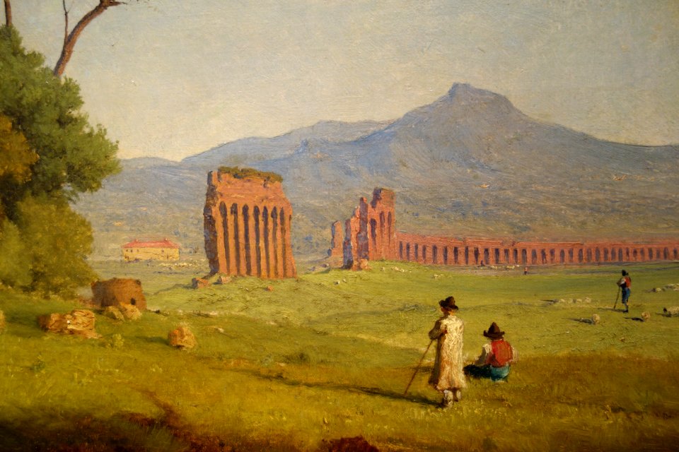 Roman Campagna by George Inness, detail, 1858, oil on canvas - New Britain Museum of American Art - DSC09186