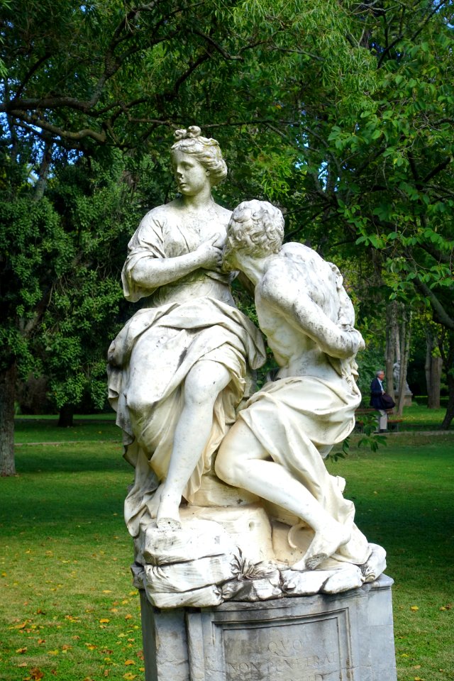 Roman Charity by Bernardino Ludovisi (Cimon and Pero) - Jardim Botânico Tropical - Lisbon, Portugal - DSC06628