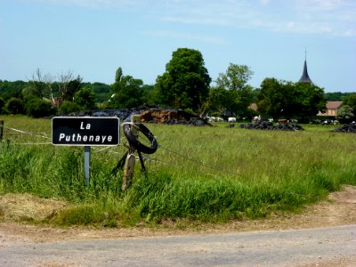 Romilly-la-Puthenaye (Eure, Fr) city limit sign La Puthenaye