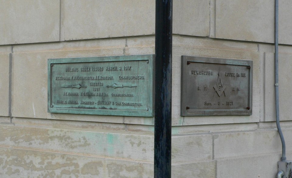Rooks County, Kansas courthouse cornerstone 1