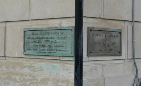 Rooks County, Kansas courthouse cornerstone 1