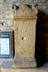 Roman altar - Haddon Hall - Bakewell, Derbyshire, England - DSC02550