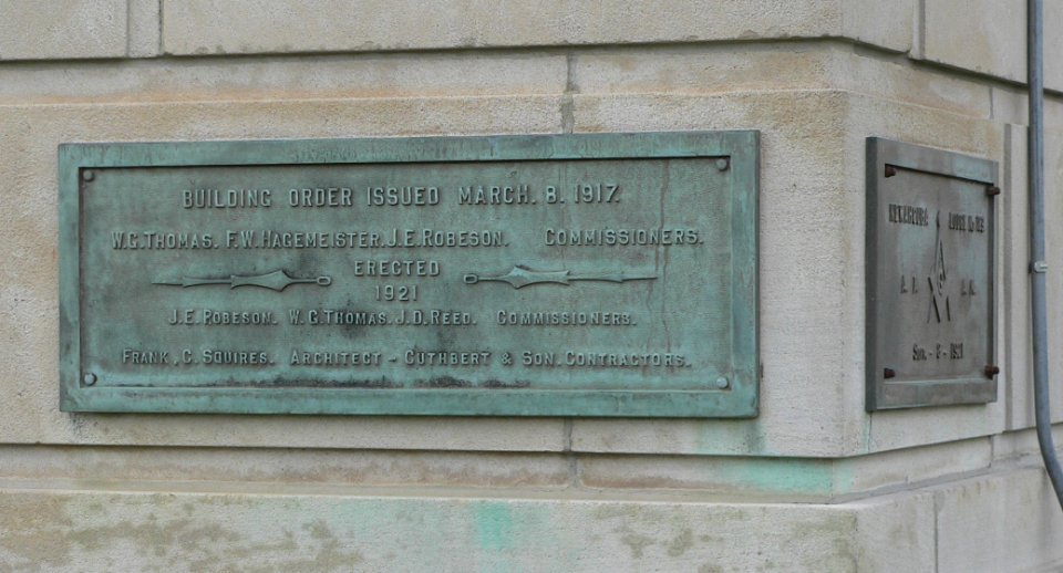 Rooks County, Kansas courthouse cornerstone 3
