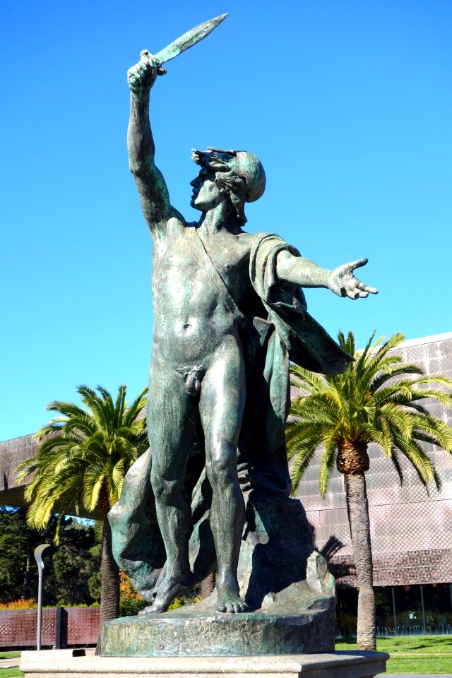 Roman Gladiator by Guillaume (Willem) Geefs, 1881 - De Young Museum, Golden Gate Park - DSC00269